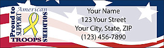 Support Our Troops Return Address Label