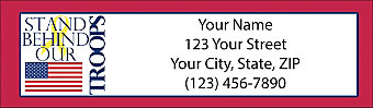 Support Our Troops Return Address Label