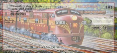 Diesel Trains Personal Checks, Train Personal Checks, Railroad Personal Checks