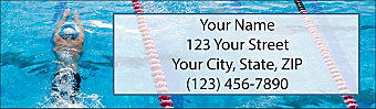 Swimming Return Address Label