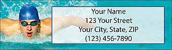 Swimming Return Address Label