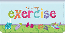 Eat Sleep Exercise Checkbook Cover
