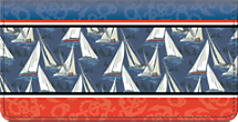 Nautical Voyage Checkbook Cover, Sailing Checkbook Cover
