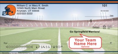 Blue & Orange Team Spirit Personal Checks