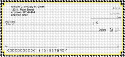 Houndstooth Personal Checks, Fashion Personal Checks, Fashion Checks