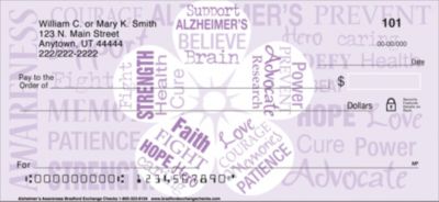 Alzheimer's Personal Checks, Alzheimer's Support Personal Checks