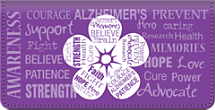 Alzheimer's Awareness Checkbook Cover, Alzheimer's Support Checkbook Cover