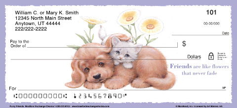 The Bradford Exchange Personal Checks Rescued is My Breed of Choice 4 Box Checks Personal Singles / 480 Checks 4 Scenes Top Tear Printed Personal Checks with Adorable Canine Designs