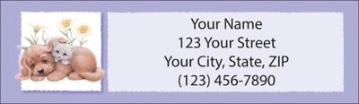 Furry Friends Return Address Label