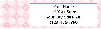 Pink Return Address Label