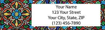 Stained Glass Return Address Label