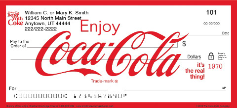 History of Coca-Cola® Personal Checks