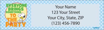Peanuts Wisdom and Wit Return Address Label