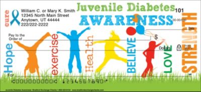 Juvenile Diabetes Awareness Personal Checks