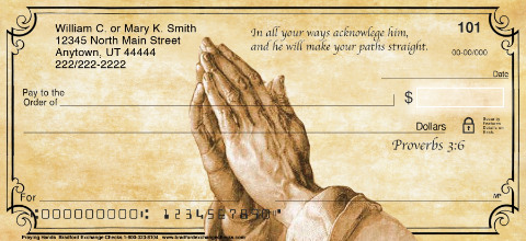 Praying Hands Personal Checks