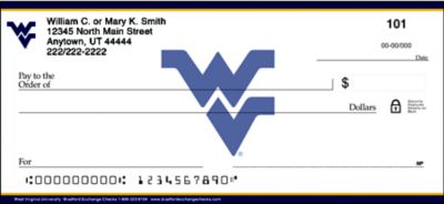 West Virginia University Mountaineers Personal Checks