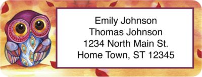 Seasons of the Owl Return Address Label