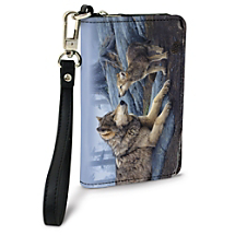 Wear Your Wild Side with Pride When You Carry this Clever Wolf Art Clutch