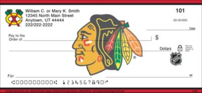 Chicago Blackhawks Logo NHL Personal Checks
