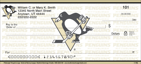 Pittsburgh Penguins LOGO NHL Personal Checks