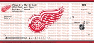 Detroit Red Wings Logo NHL Personal Checks