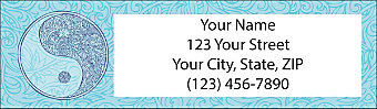 Yin Yang Return Address Label