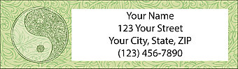 Yin Yang Return Address Label