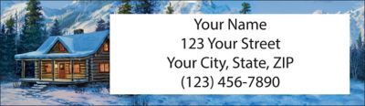 Log Cabins Return Address Label