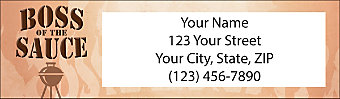 King of the Grill Return Address Label
