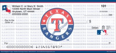 Texas Rangers MLB Logo Personal Checks