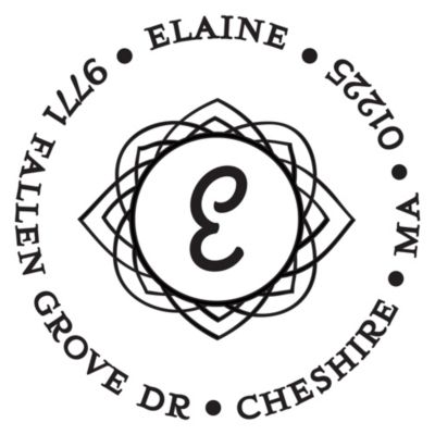 Elaine Personalized Initial Stamp
