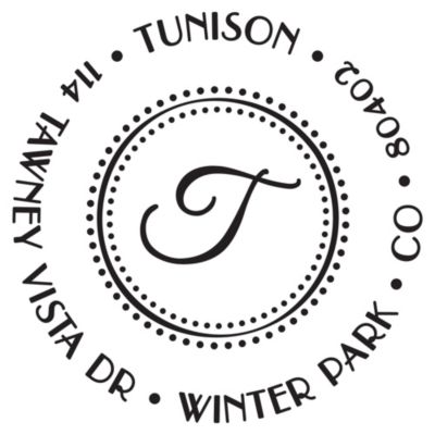 Tunison Personalized Initial Stamp 