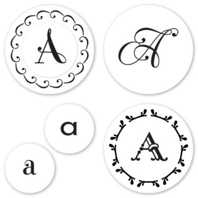 Monogram A Peel & Stick Interchangeable Stamp Set 