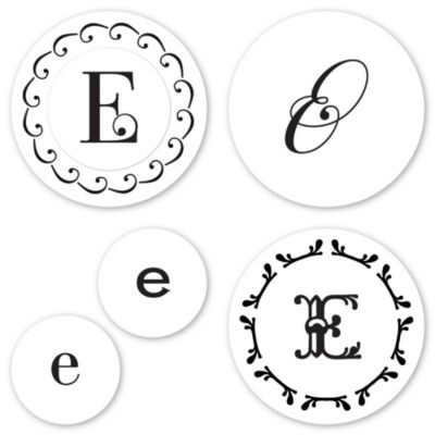 Monogram E Peel & Stick Interchangeable Stamp Set 