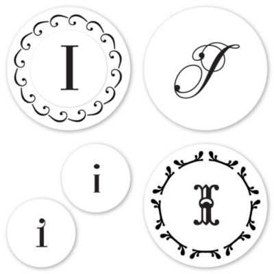Monogram I Peel & Stick Interchangeable Stamp Set 