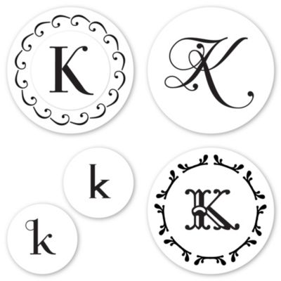 Monogram K Peel & Stick Interchangeable Stamp Set 