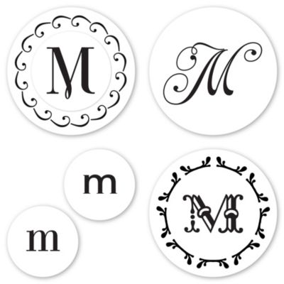 Monogram M Peel & Stick Interchangeable Stamp Set