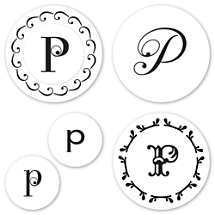 Monogram P Peel & Stick Interchangeable Stamp Set 