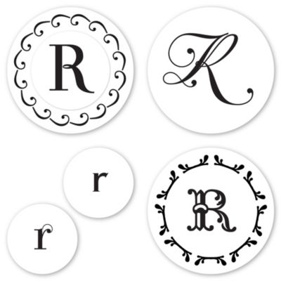 Monogram R Peel & Stick Interchangeable Stamp Set 