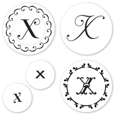 Monogram X Peel & Stick Interchangeable Stamp Set 