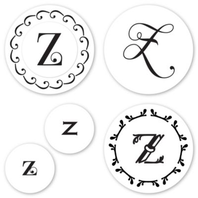 Monogram Z Peel & Stick Interchangeable Stamp Set 