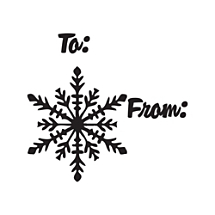 Snowflake Gift Tag Stamp 