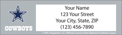 Dallas Cowboys NFL Return Address Label