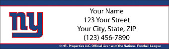 New York Giants NFL Return Address Label
