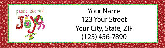 Very Merry Christmas Return Address Label