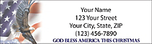 All American Christmas Return Address Label