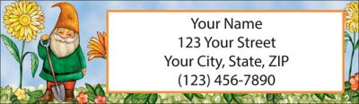 Garden Gnomes Return Address Label
