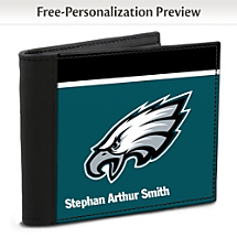 Show Your Favorite Football Team Loyalty and Keep Cards Safe with this Leather-Accented RFID Wallet!