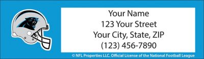 Carolina Panthers NFL Return Address Label