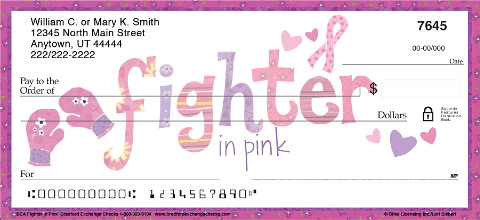 BCA Fighter in Pink Personal Checks